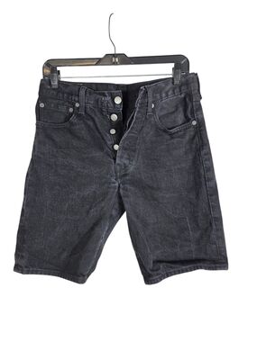 Levi's X Cheap Monday Black Washed Button-Fly Denim Shorts